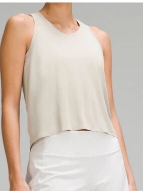 Lululemon Fast and Free Race Length Tank Bone Color Women’s Size 10